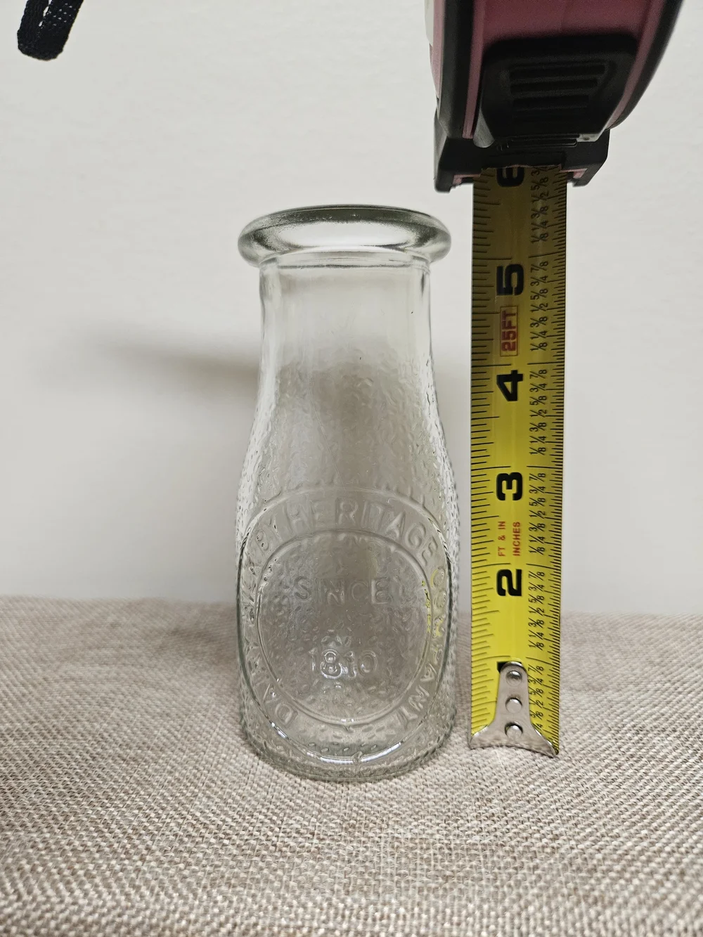 Heritage Company Clear Glass Milk Bottle